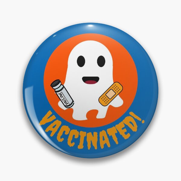 Item preview, Vaccinated Halloween Boo Ghost 2021 designed and sold by JooArtPrints  ★★★★★.