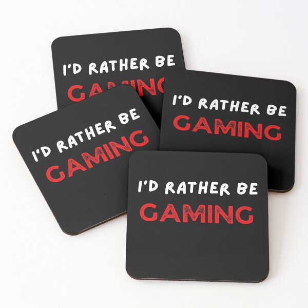 Item preview, I'd Gaming Rather be Gaming (red) designed and sold by NerdyChibi.