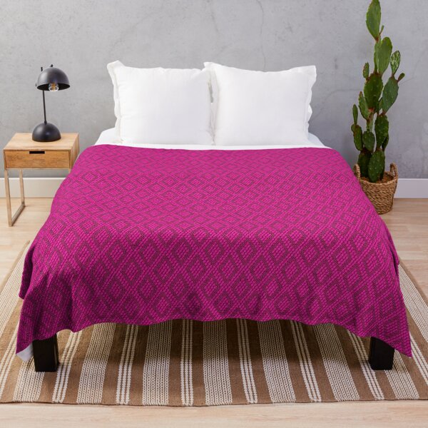 Cerise pink bed throw sale