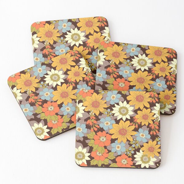 Item preview, Vintage 70s Floral Prints designed and sold by meggydesigns.