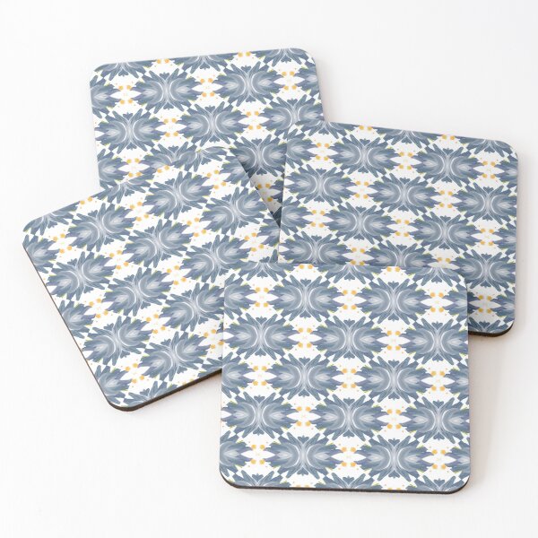 Item preview, Painted Yellow and Blue Swirl Spiral Floral Feminine Geometric Pattern designed and sold by cozycaroline.
