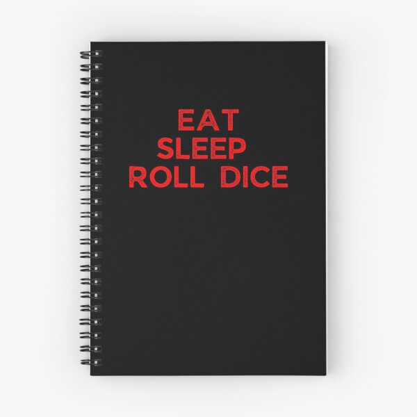 Item preview, Eat Sleep Roll Dice, Funny Tabletop Gaming (red block) designed and sold by NerdyChibi.