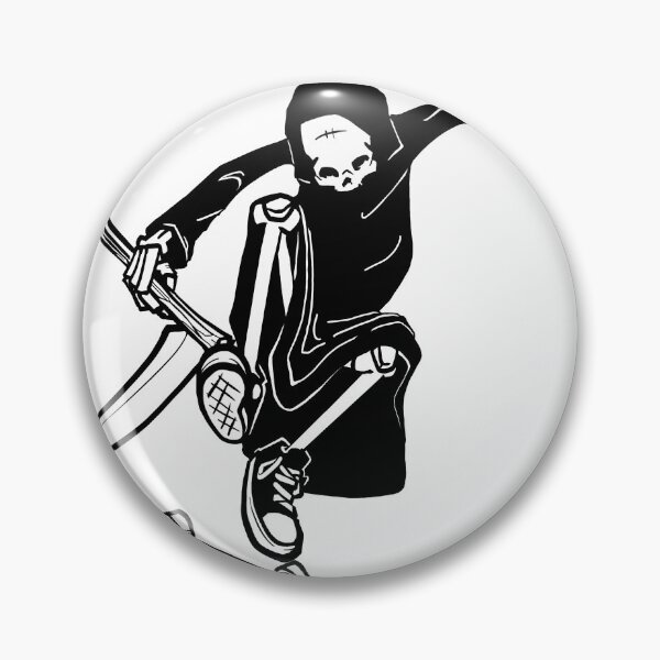 Item preview, death comes skating (white) designed and sold by Sethdrawsgood.