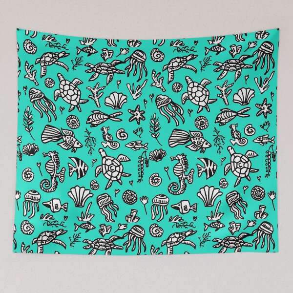 Item preview, Creatures of the Sea- Doodled print designed and sold by CrackPotByCPS.