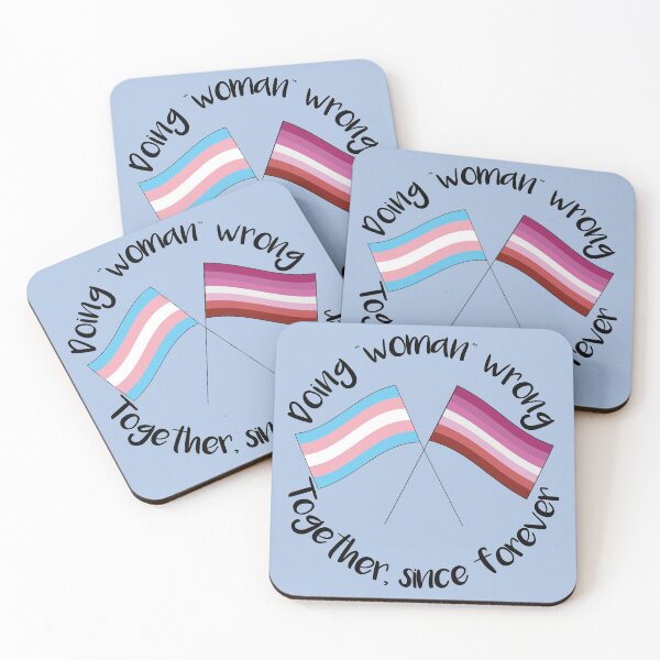 Item preview, Doing "woman" wrong trans&lesbian solidarity (stripes) designed and sold by SolidariTea.