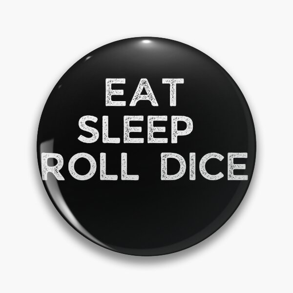 Item preview, Eat Sleep Roll Dice, Funny Tabletop Gaming (white block) designed and sold by NerdyChibi.