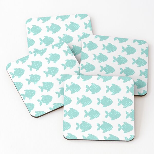 Item preview, Green, Turquoise, Polka Dot Cute Fish designed and sold by thebubblybella.