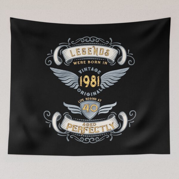 Item preview, 40th birthday Vintage 1981 Born in 1981  designed and sold by Dubbra.