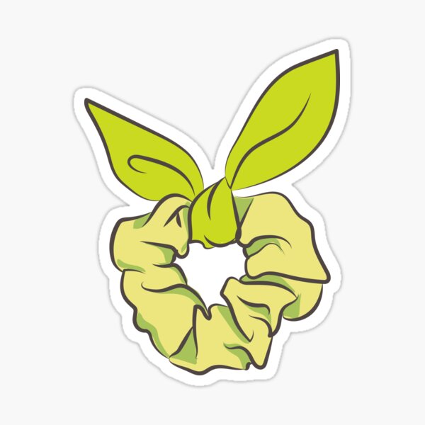 cute hair scrunchie Sticker