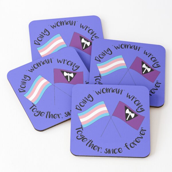 Item preview, Doing "woman" wrong trans&lesbian solidarity (labrys) designed and sold by SolidariTea.