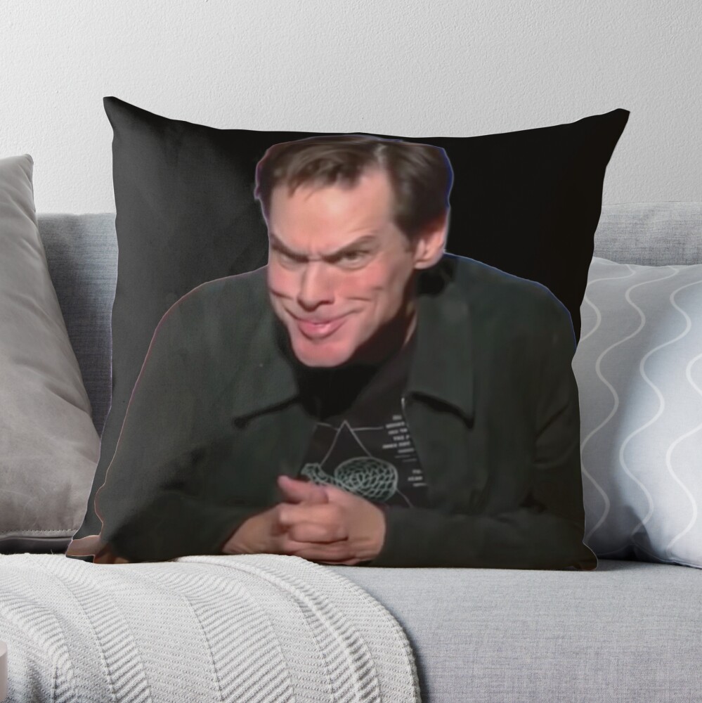 Jim Carrey Grinch Face Throw Pillow for Sale by MrMcGrath