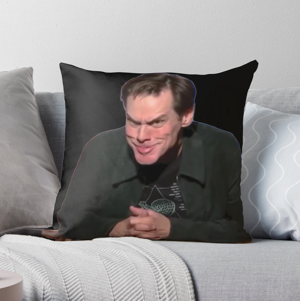 Jim Carrey Grinch Face Throw Pillow for Sale by MrMcGrath