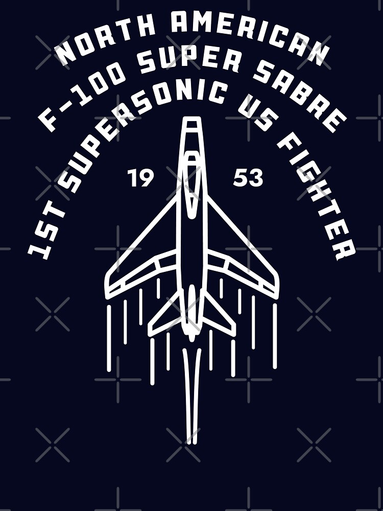 Thumbnail 7 of 7, Essential T-Shirt, F-100 Super Sabre supersonic designed and sold by Aeronautdesign.