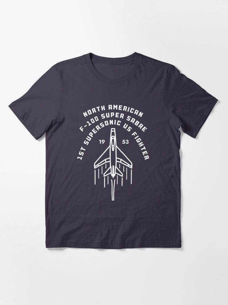 Alternate view of F-100 Super Sabre supersonic Essential T-Shirt