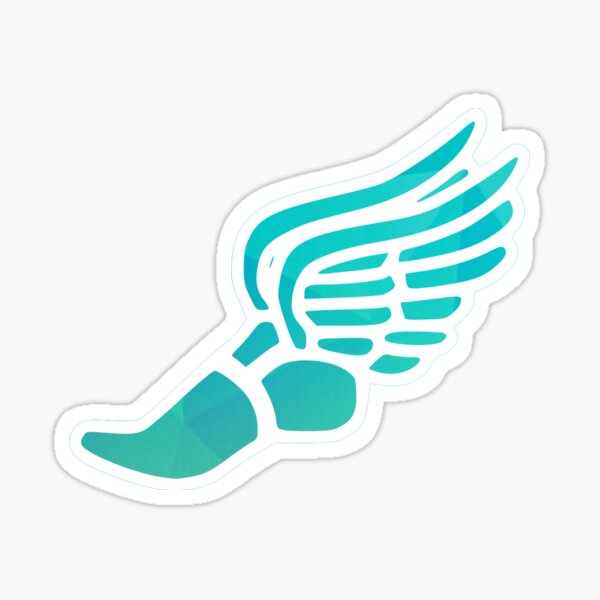 Light Blue Ombre Track Shoe Sticker