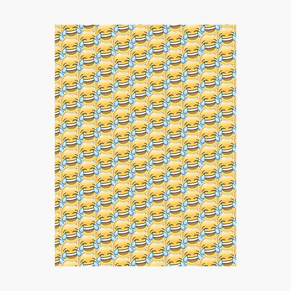 Crying Laughing Emoji Wall Art for Sale | Redbubble