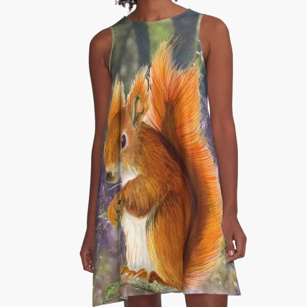 Item preview, Red Squirrel Animal Watercolor Painting Wildlife Artwork designed and sold by Alison Langridge.