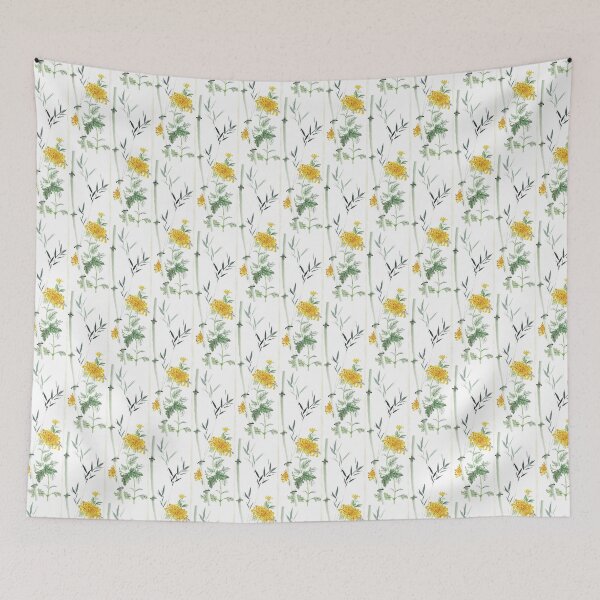 Item preview, Bamboo with yellow flower designed and sold by ZionFashion.