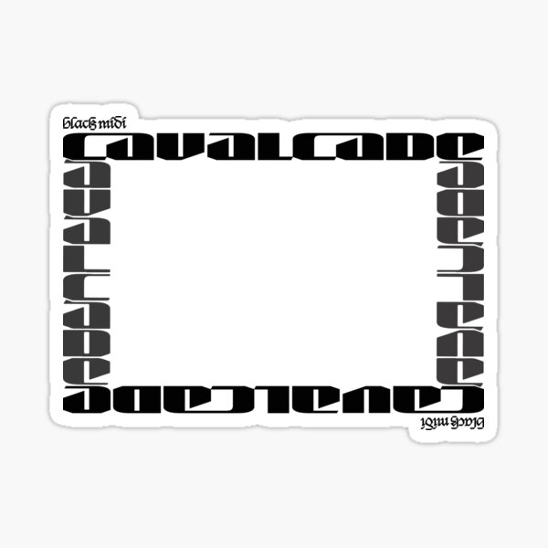" Black Midi Cavalcade" Sticker for Sale by DirtyBootlegs Redbubble