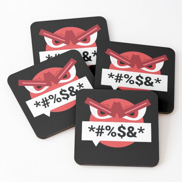 Item preview, Angry red face emoji with censored bad words. Talking mad emoji head, furious, annoyed, enraged, outraged, heated, pissed. designed and sold by tiredofwinning.