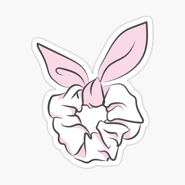 cute hair scrunchie Sticker