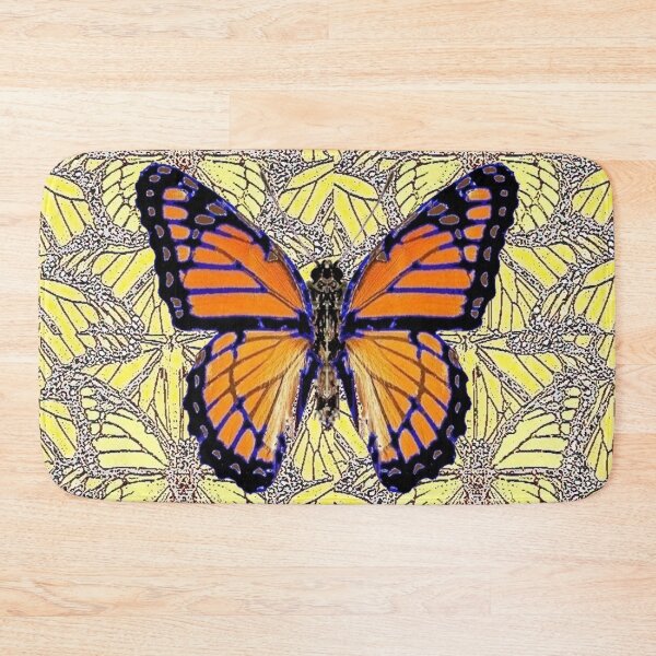 Item preview, MONARCH BUTTERFLY ON BUTTERFLY ABSTRACT DRAWING PATTERN designed and sold by sharlesart.