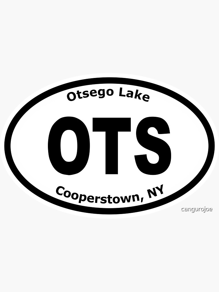"Otsego Lake Cooperstown NY New York Oval Euro Bumper Sticker" Sticker