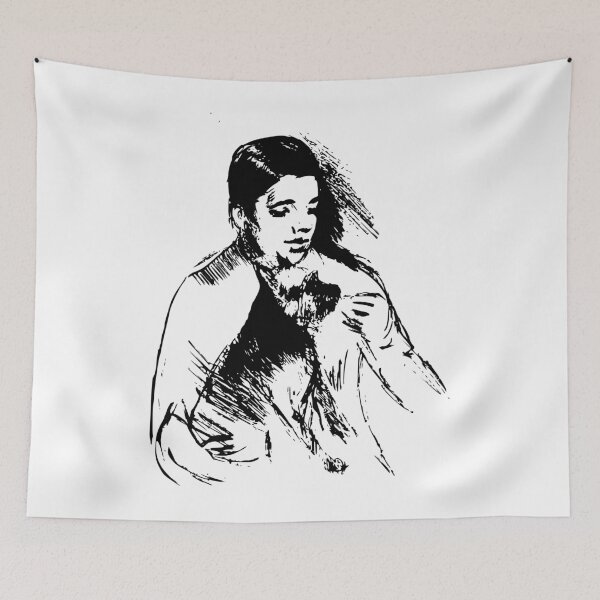 Item preview, Mathilde feeding her dog designed and sold by WordArtDesign.