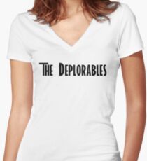 Trump and The Deplorables Women's Fitted V-Neck T-Shirt