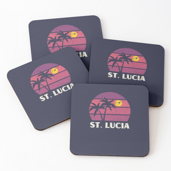 Item preview, St. Lucia Caribbean Surfer Beach Vintage Love Saint Lucia designed and sold by 74ninetees.