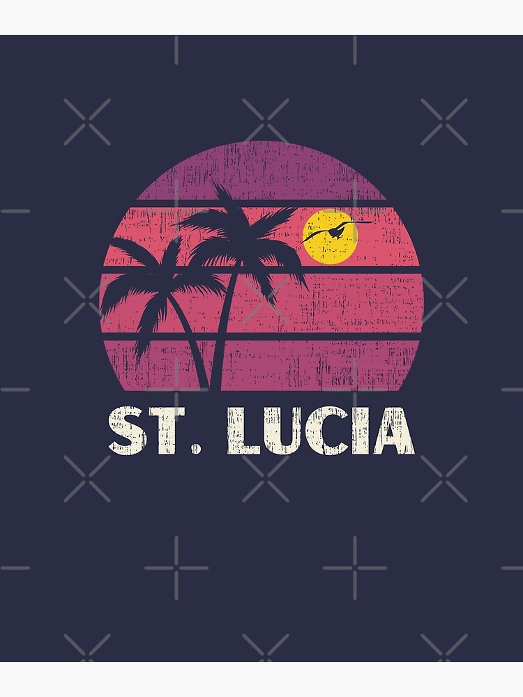  Saint Lucia Vintage Surfer Caribbean St. Lucia