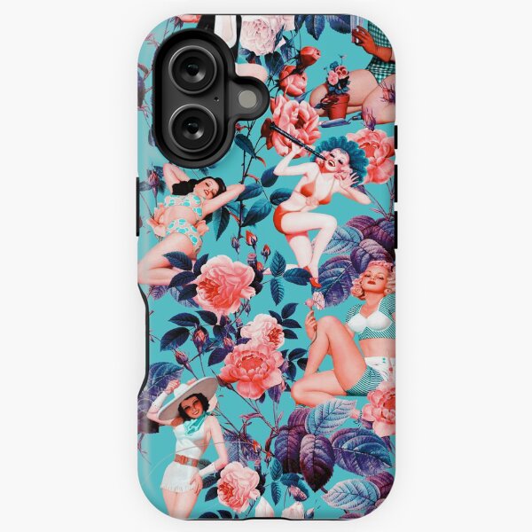 Item preview, Pinup and Floral Pattern designed and sold by Burcu Korkmazyurek.
