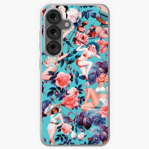 Item preview, Pinup and Floral Pattern designed and sold by Burcu Korkmazyurek.