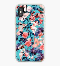 Pinup and Floral Pattern iPhone Case