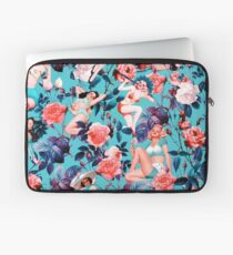 Funda para portátil Pinup y estampado de flores