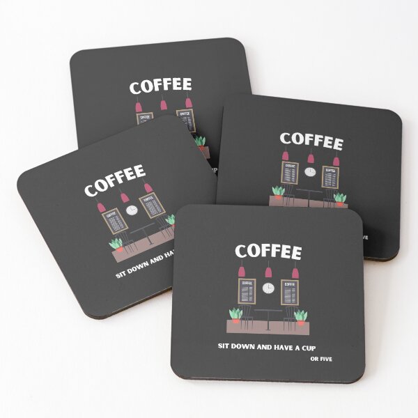 Item preview, COFFEE sit down and have a cup {or five} designed and sold by Qubalcube.