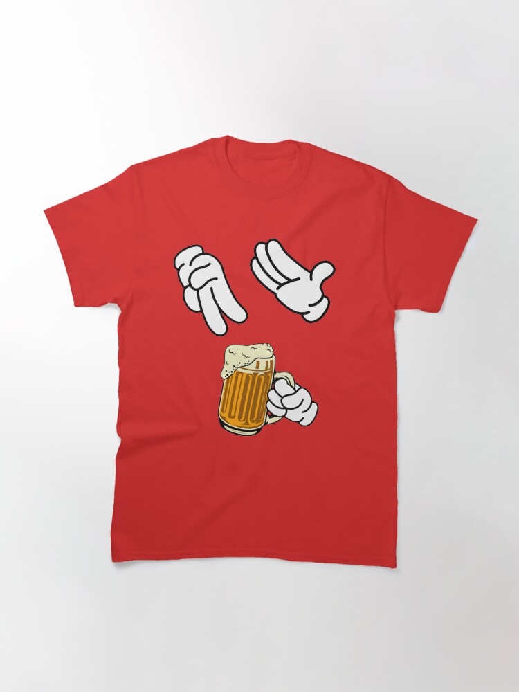 Lustiges Schere Stein Paar Bier Bierliebhaber T-Shirt