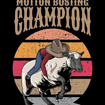 Artwork thumbnail, Mutton Busting Champion, Mutton Buster Sheep Riding by Maria Garcia