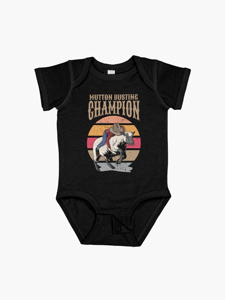 Thumbnail 1 of 2, Baby One-Piece, Mutton Busting Champion, Mutton Buster Sheep Riding designed and sold by CreativeFit.