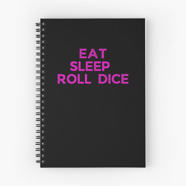 Item preview, Eat Sleep Roll Dice, Funny Tabletop Gaming (pink block) designed and sold by NerdyChibi.