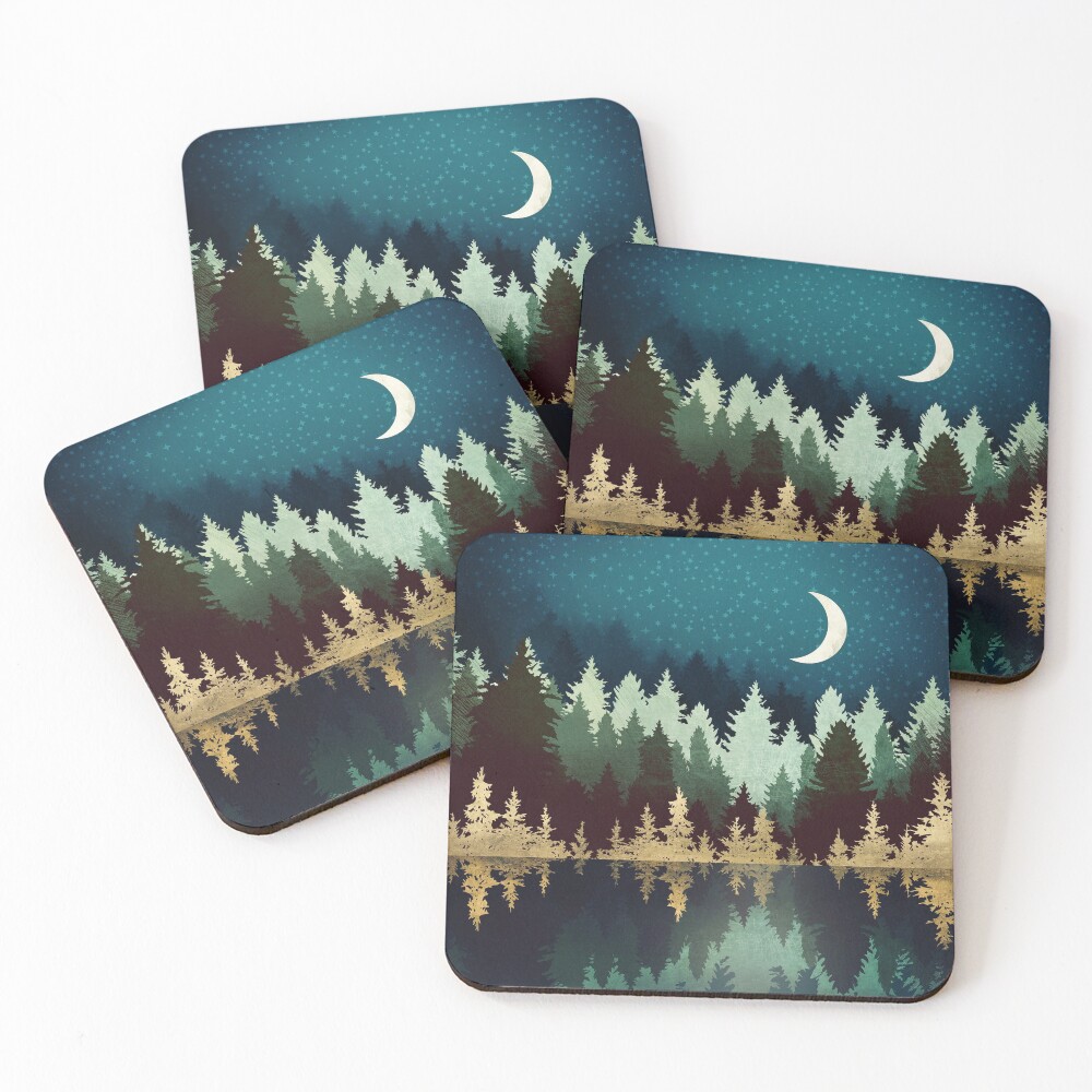 Star Forest Reflection Coasters (Set of 4)