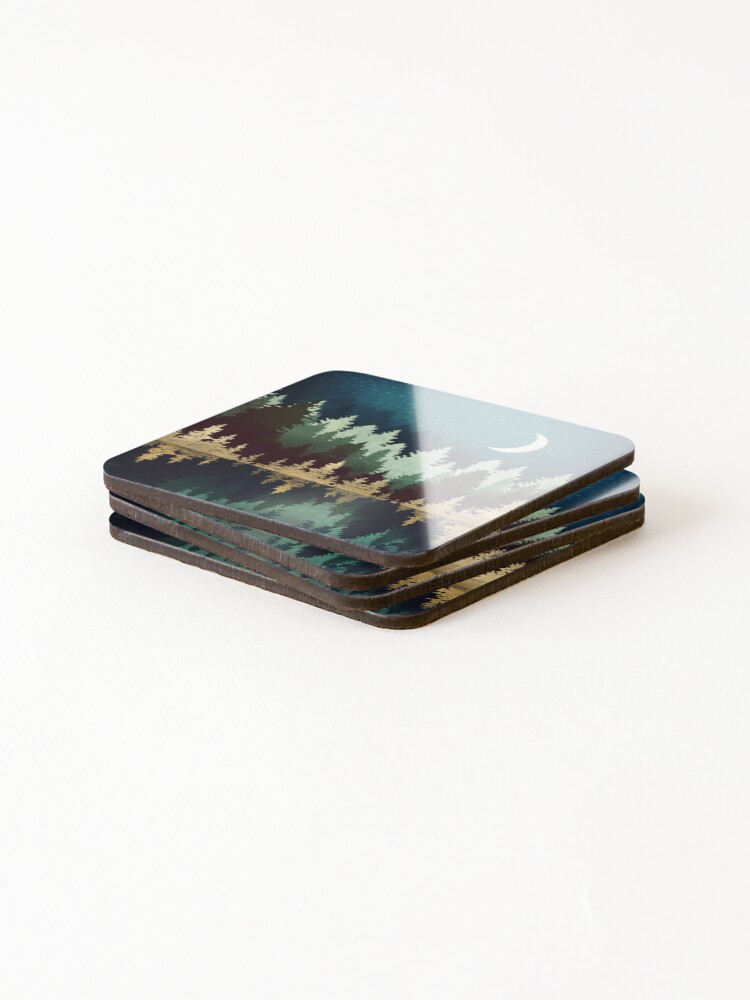 Alternate view of Star Forest Reflection Coasters (Set of 4)