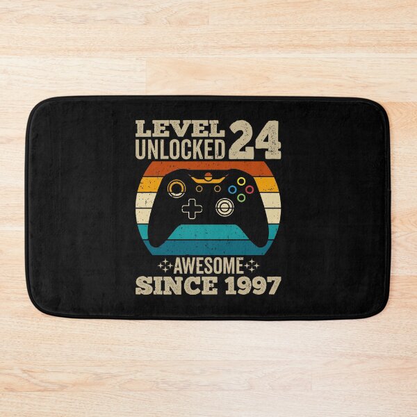 Item preview, level 24 unlocked awesome since 1997, vintage 1997 t shirt, 24th birthday shirt, gaming shirt, gaming birthday, video game controller shirt designed and sold by T-DESIGNEDZ.
