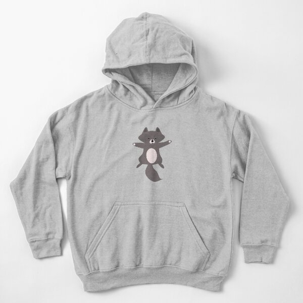 Raccoon Funny Kids Pullover Hoodie