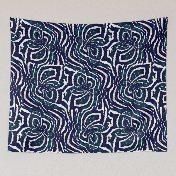 Item preview, Tropical Blue Ocean Ripples Pattern designed and sold by TextileInstinct.