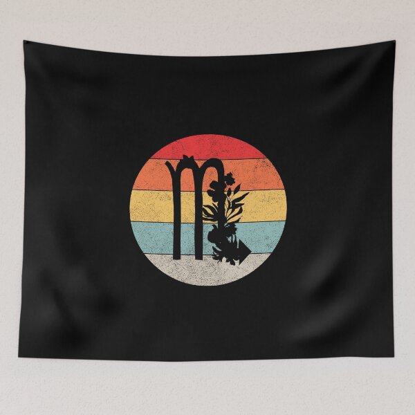 Item preview, Floral Scorpio Zodiac Horoscope Sign Retro Sunset Graphic  designed and sold by DSweethearts.