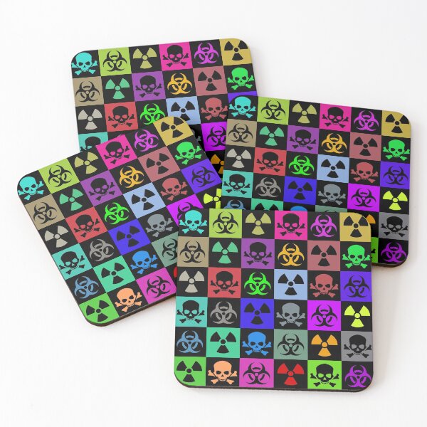 Item preview, Hazard Checkerboard - Skull, Biohazard, Radiation, Survival, Laboratory Safety, Toxic designed and sold by jadedscientist.