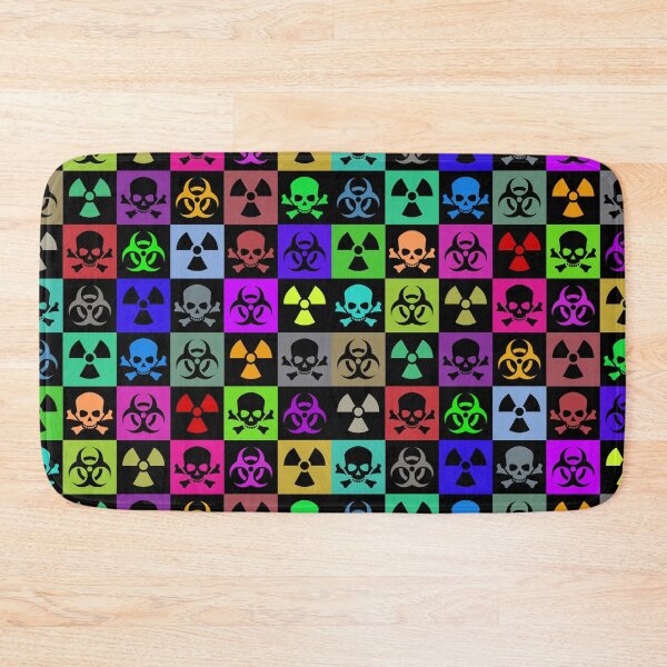 Item preview, Hazard Checkerboard - Skull, Biohazard, Radiation, Survival, Laboratory Safety, Toxic designed and sold by jadedscientist.