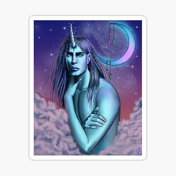"Unicorn Moon" Sticker