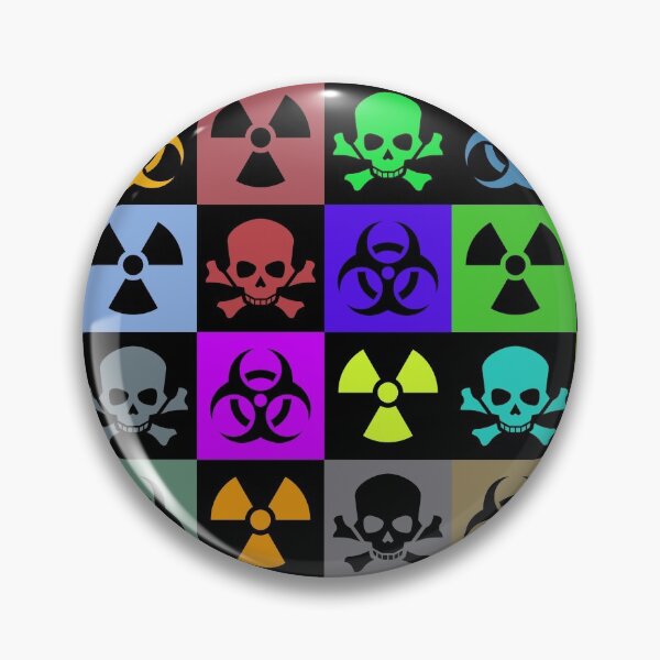 Item preview, Hazard Checkerboard - Skull, Biohazard, Radiation, Survival, Laboratory Safety, Toxic designed and sold by jadedscientist.